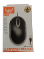 Mouse com fio USB LED EXBOM MS 9